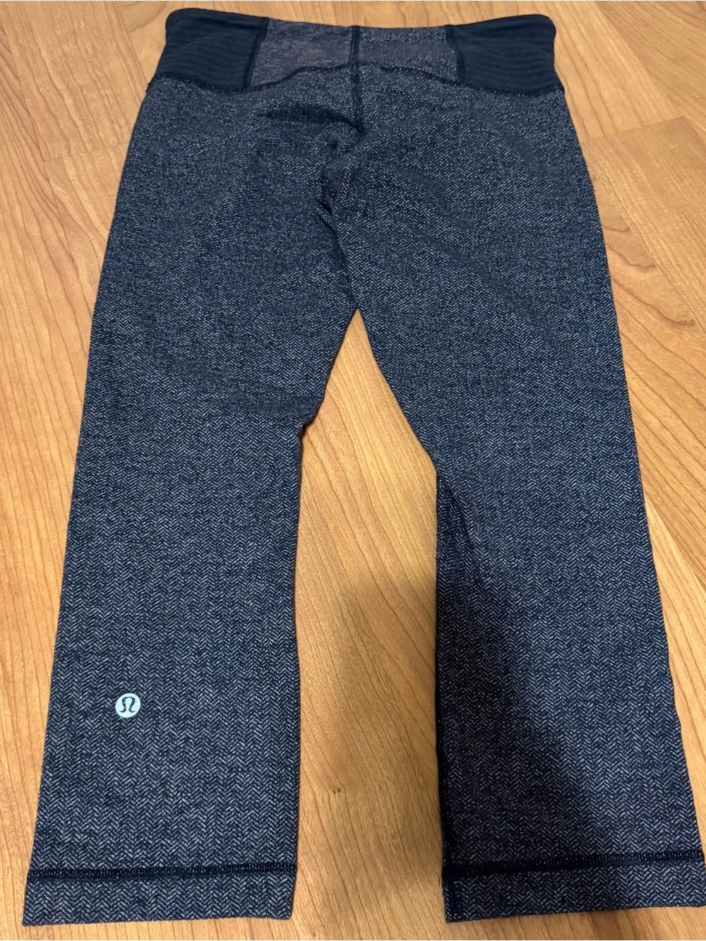 lululemon athletica Herringbone Cropped Leggings Gray/Black Size 4